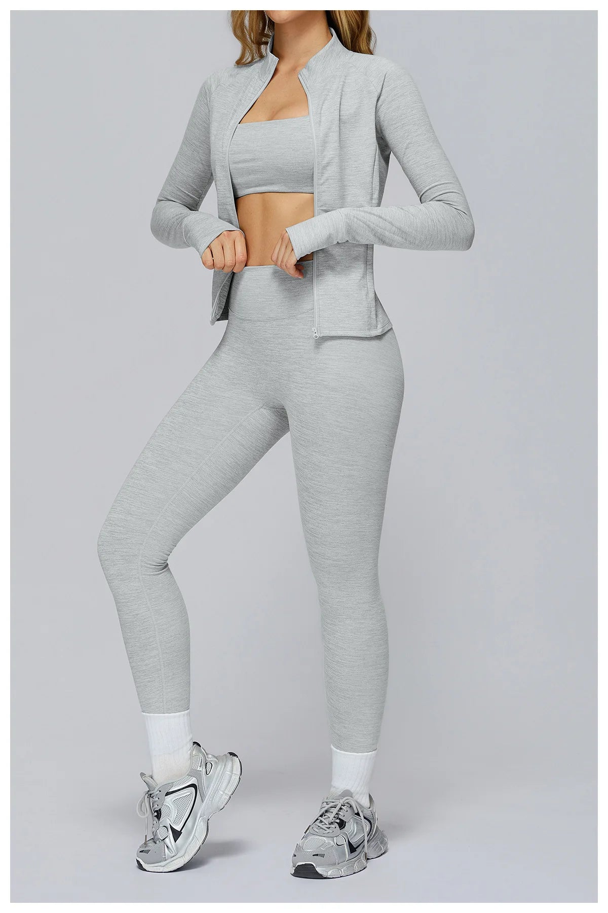Yoga Suit 2/3PCS Sports Set Gym Set Women Tracksuit Running Workout Clothes Long Sleeve Sports Bra Athletic Wear Yoga Clothing