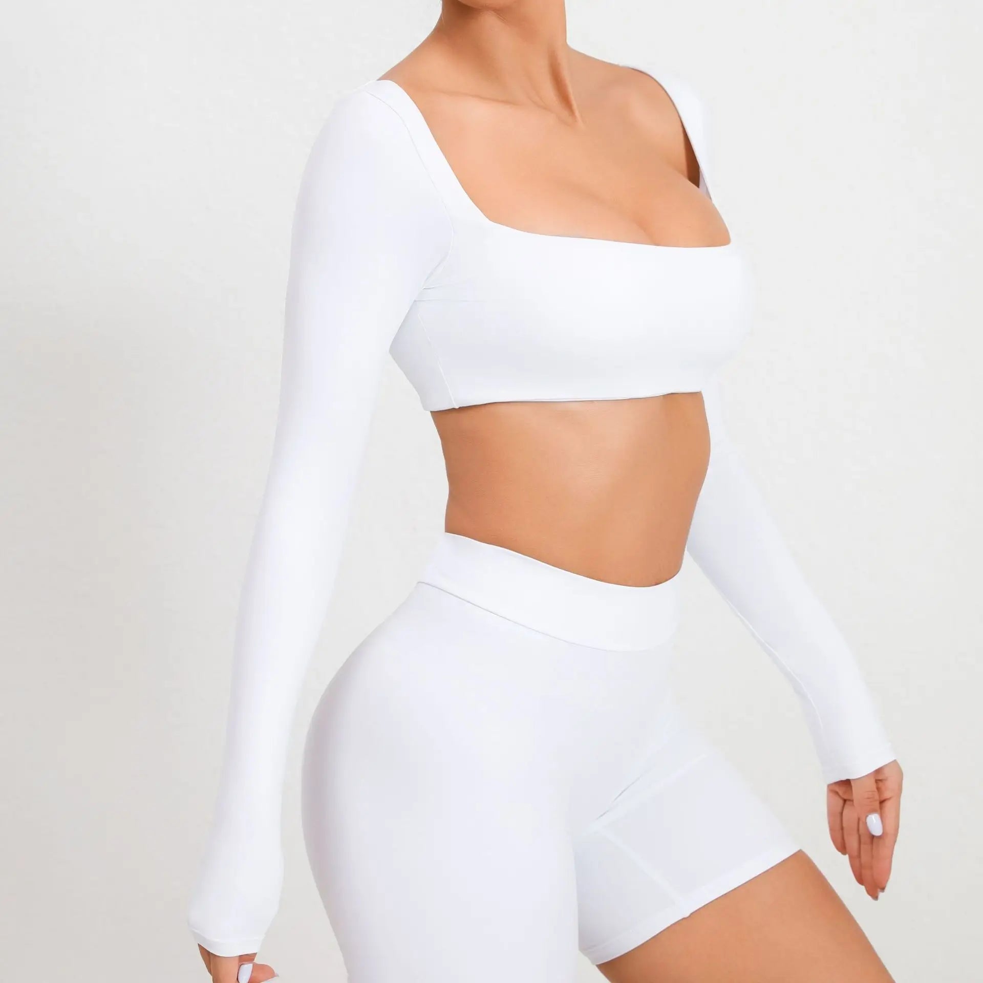 New Sport Shirt Women Clothes Sportswear Long Sleeve T-shirt for Fitness Yoga Wear Ladies Crop Top Gym Workout Top with Cups