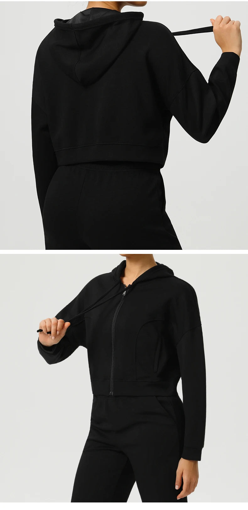 Autumn Loose Yoga Long Sleeved Hoodie Women's Hooded Sports Jacket Running Yoga Jacket Long Sleeved Jacket