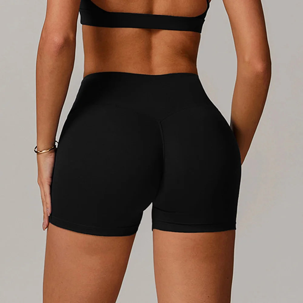 Shorts Gym Women Sports Shorts High Elasticity Yoga Clothing Absorbent Short Sets Push Up Pants Cycling Jogging Fitness Legging