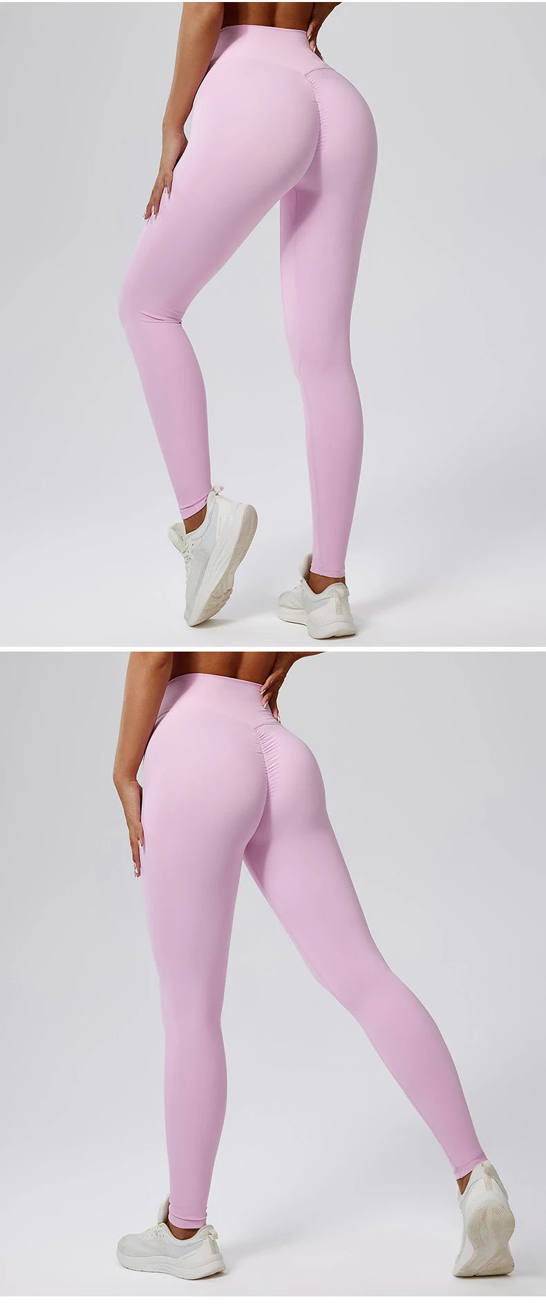 High Waist Solid Leggings Women Slim Tights Fitness Elastic Yoga Leggings Push Up Butt Knit Fashion Gym Push Up Workout Pants
