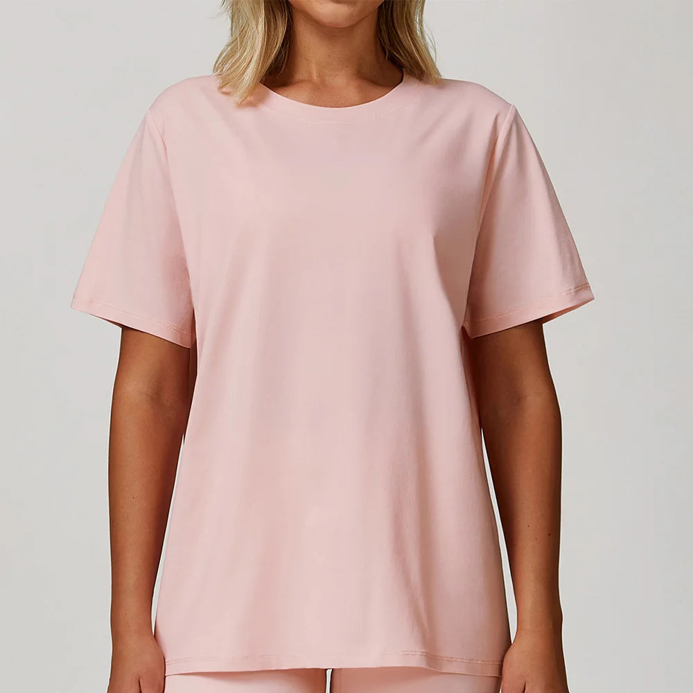 Loose Yoga Shirts Women Top Quick Dry Running Top Tights Push Up Workout Gym Clothes Female Short Sleeve Fitness Sports T-Shirts