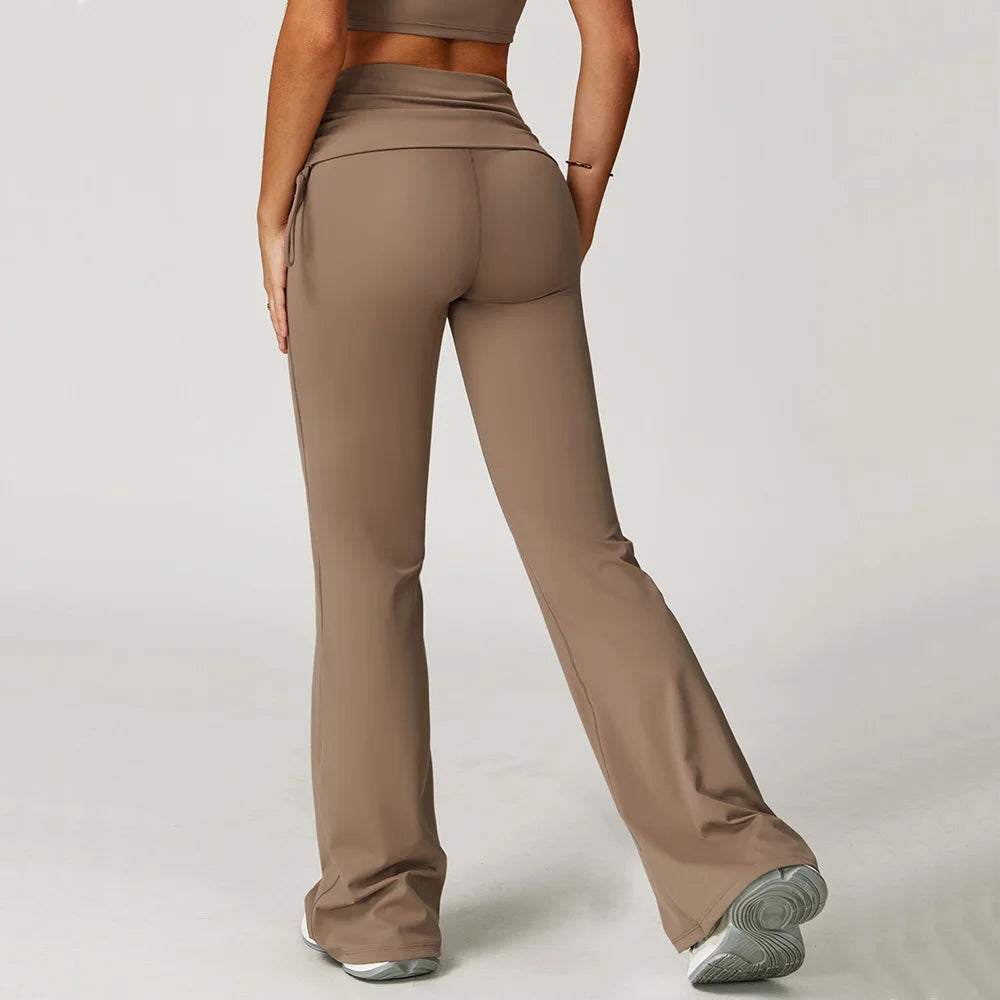Yoga Bell-bottoms Gym Leggings Women Wide Leg Pants High Waist Booty Lifting Leggings Pants Women Sports Clothing Fitness Wear