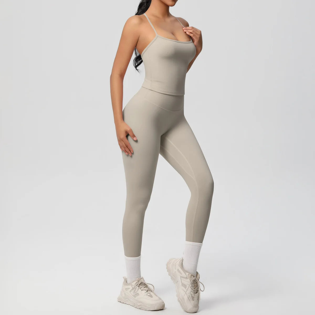 Yoga Outfits Women Tracksuit Fitness Suit Training Sleeveless Sport Gym Set Workout Overalls Sports Underwear Sportswear