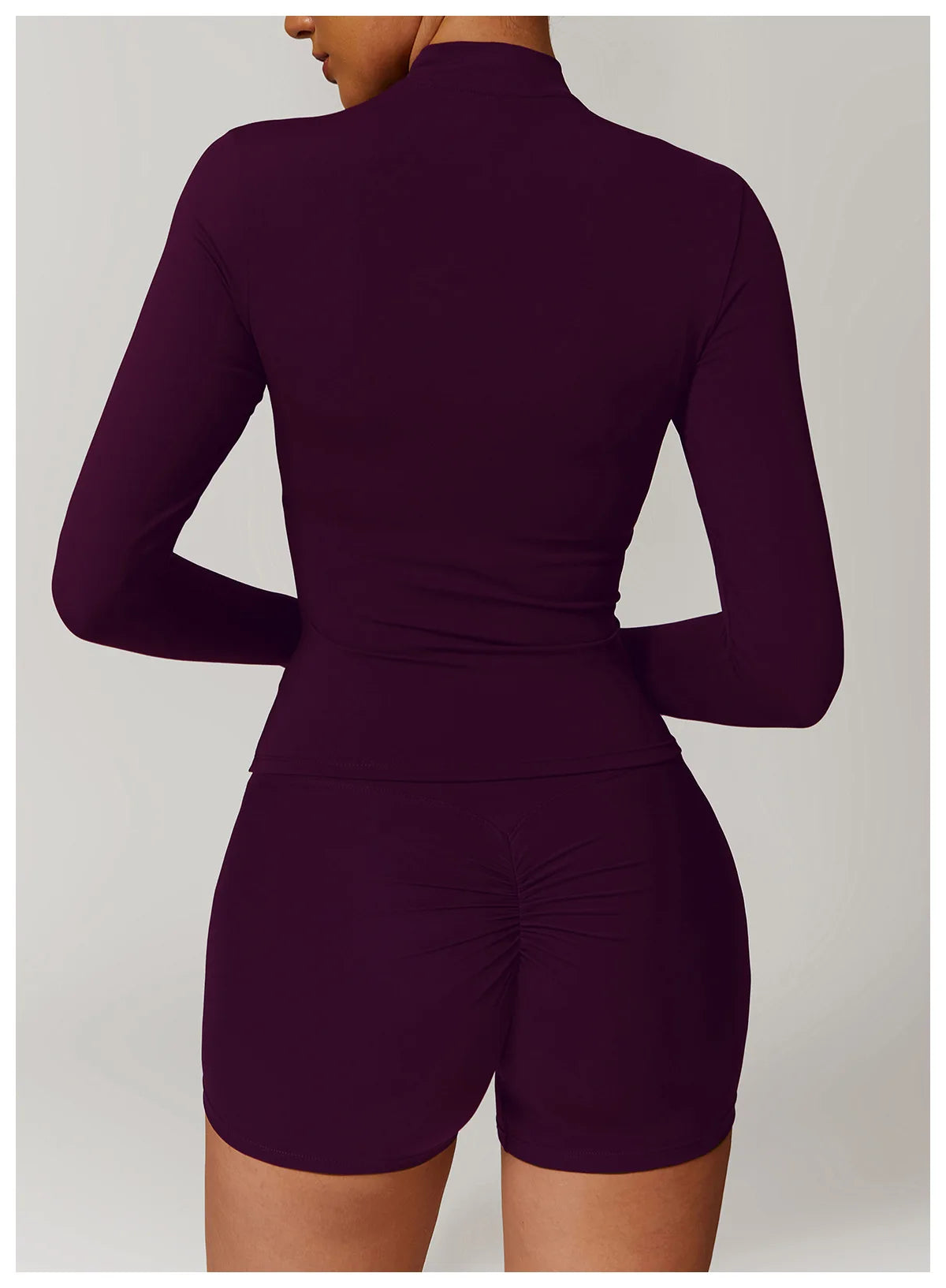 Women Outdoor Running Fitness Wear T-shirt Long Sleeved Thumb Holes Top Zipper Yoga Long Sleeved Yoga Shirt Gym Push Up Workout