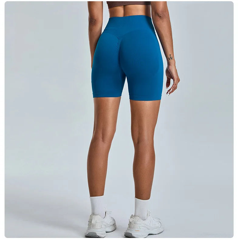 Seamless Yoga Shorts Women High Waist Workout Shorts Fitness Yoga Lift Butt Fitness Women Shorts Gym Short Running Sportswear