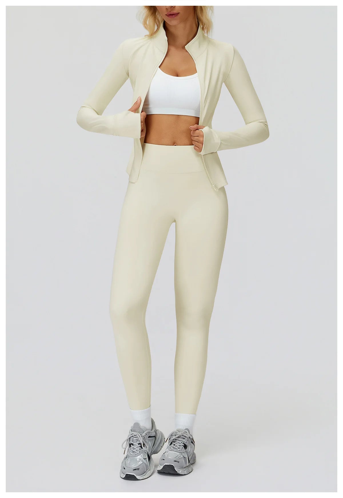 Yoga Set 2PCS Women Tracksuit Sportswear Workout Clothes Athletic Wear Gym Overalls Legging Fitness Top Long Sleeve Sports Suits