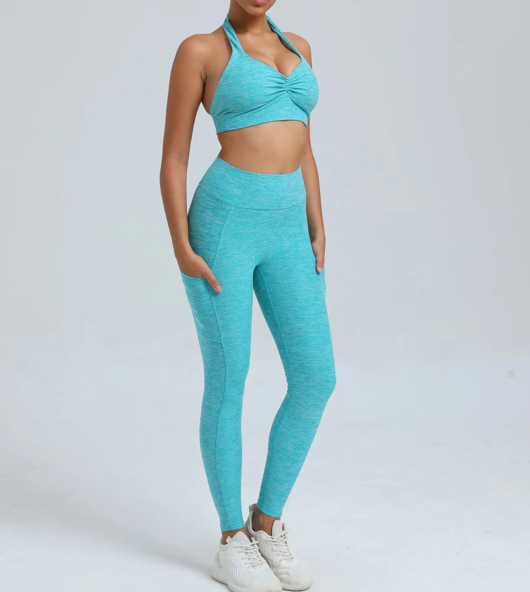Fitness Suit Women Tracksuit Yoga Set Sportswear Workout Clothes Sports Bra High Waist Leggings Gym Clothing Sports Suits