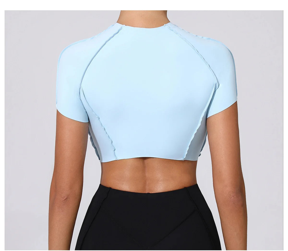 Women Yoga Top Line Sport T Shirts Fitness Clothes Short Sleeve Push Up Yoga Shirt Gym Top Running Active Wear Workout Sport Top