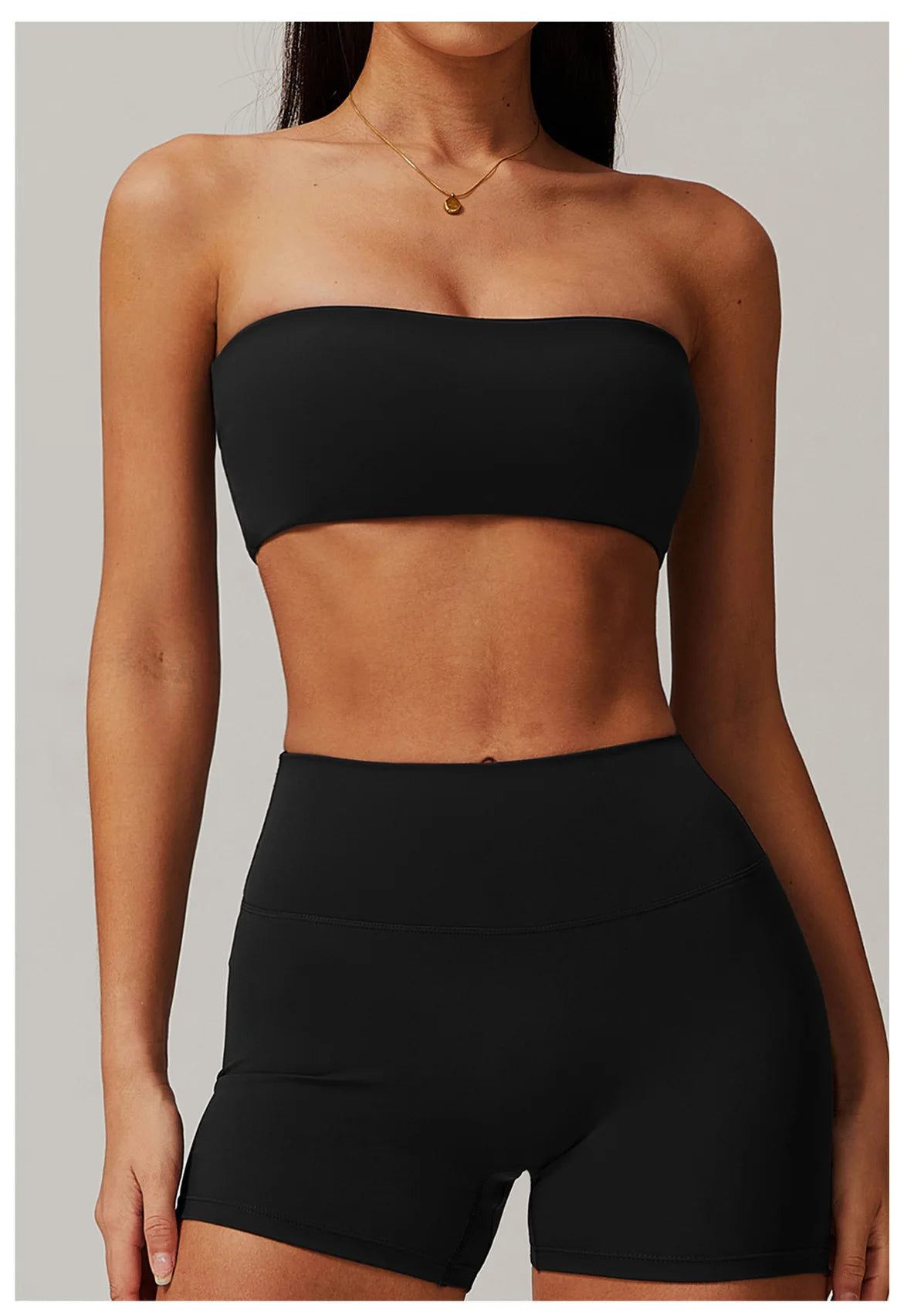 Sports Underwear Women Fitness Bra Intimate Strapless Bustier Bandeau Breathable Wrapped Chest Sports Bra Fitness Tops Yoga Bra