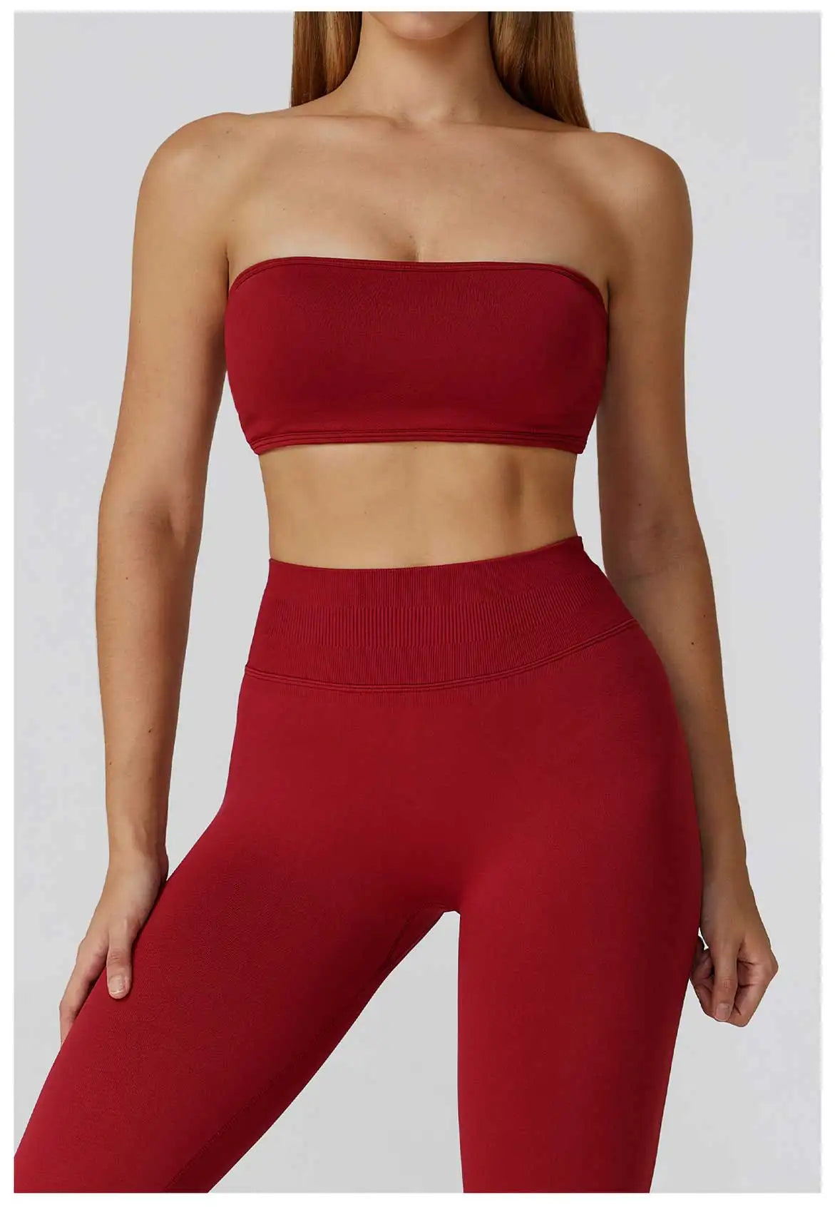 Seamless Women Strapless Yoga Vest Sexy Beautiful Back Sports Bra for Women's Underwear Gym Bra Push Up Quick Drying Fitness Top