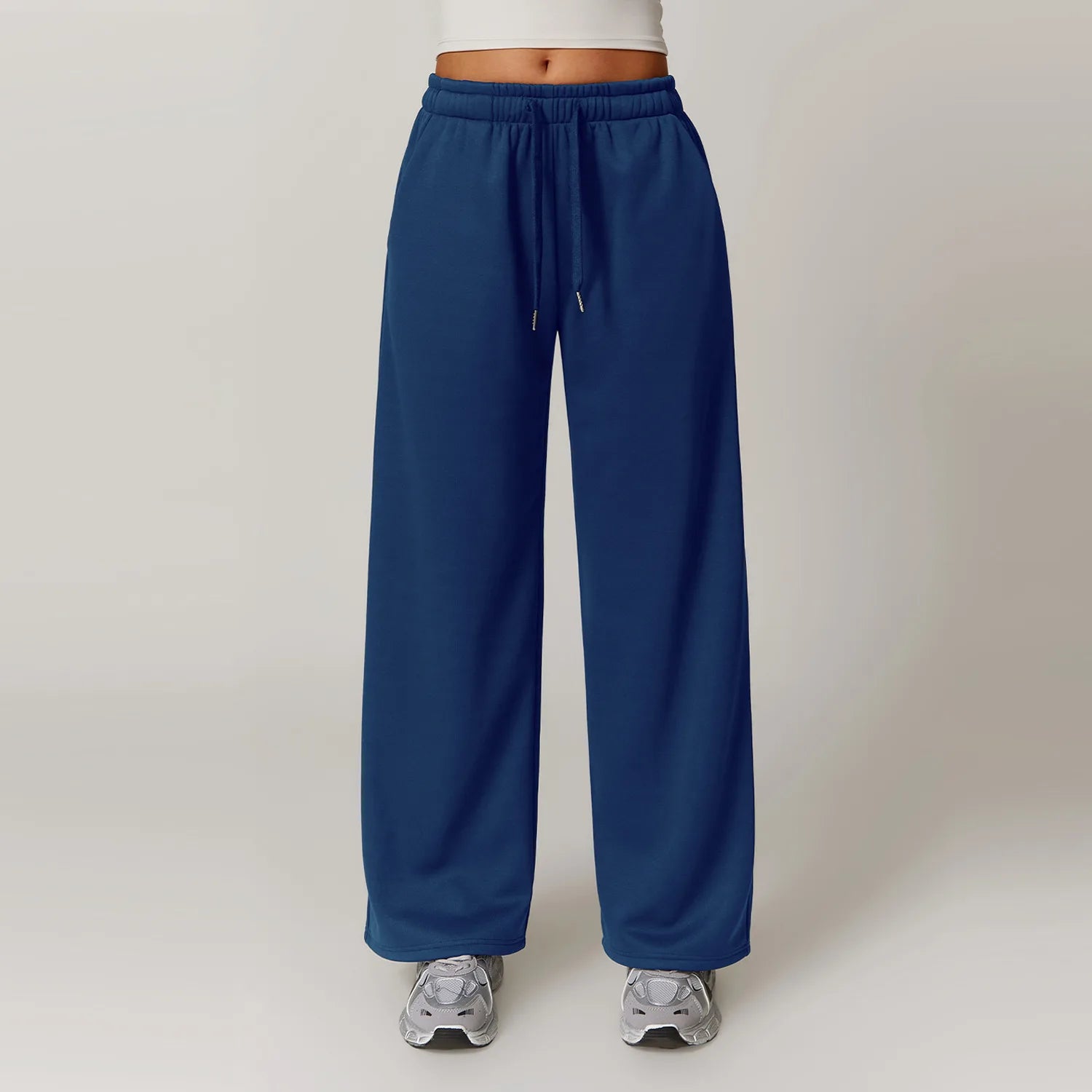 Winter Plush Loose Sports Sweatpants for Women Straight Leg Pants Warm Casual Pants Running Sports Pants for Women