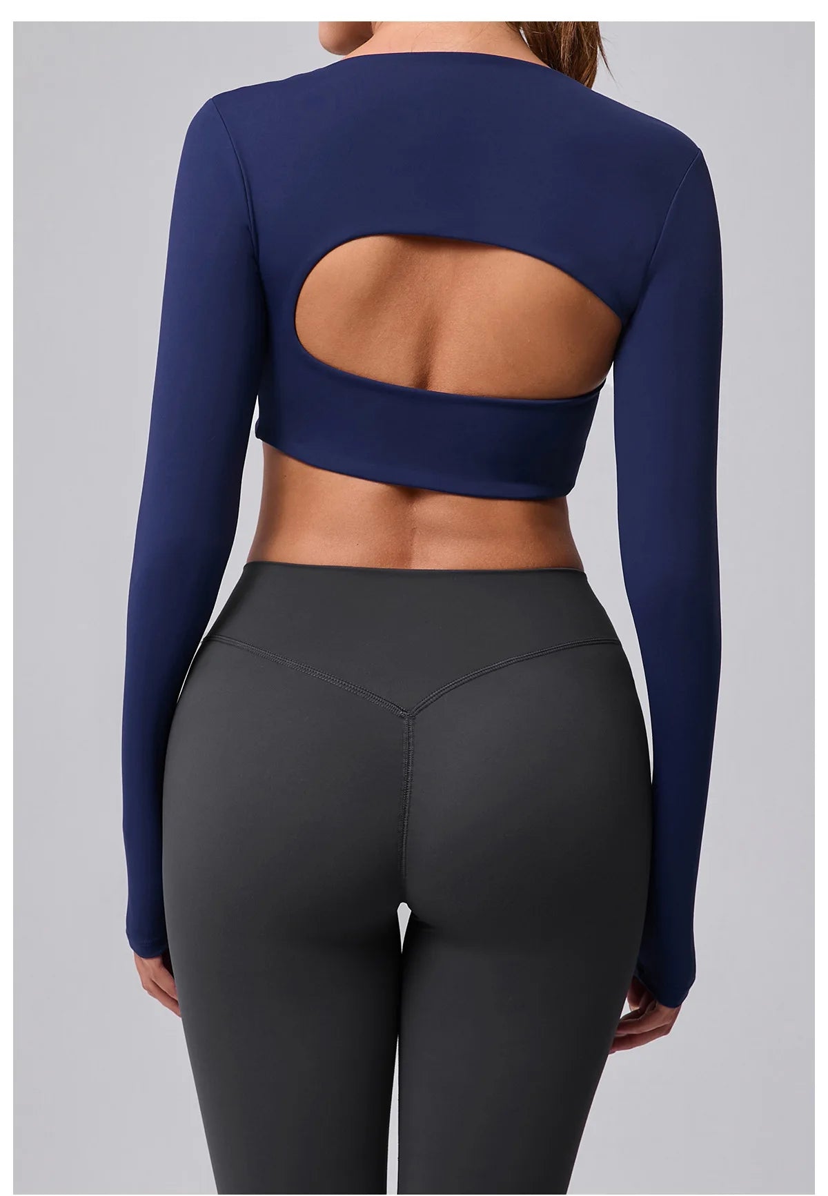 Women Yoga Shirts Crop Top Sexy Long Sleeves Shirts for Women Yoga Sports Running Fitness Gym Clothes Push Up Workout Tops