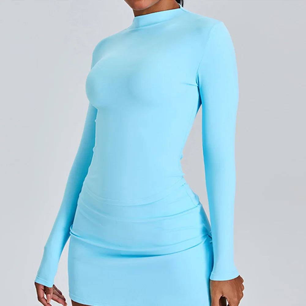 Yoga Shirts Women's Long Sleeve Top Running T-Shirt Push Up Workout Fitness Gym Sports Top Training Crop Top Solidcolor Clothes
