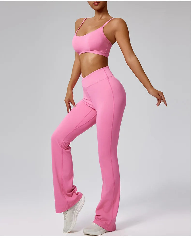 Women Tracksuit 2PCS Yoga Set Workout Clothes Sportswear Gym Clothing High Waist Leggings Fitness Bra Sports Suits Athletic Wear