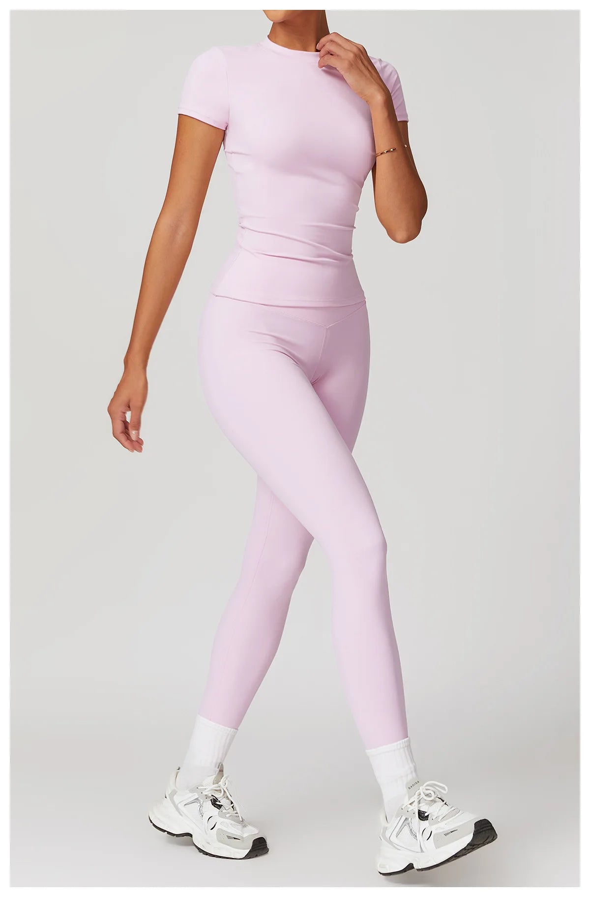2PCS Yoga Set Workout Sets Women Clothes Gym Tracksuit Push Up Fitness Running Sportwear Sport Bra Short Sleeved Leggings Suit