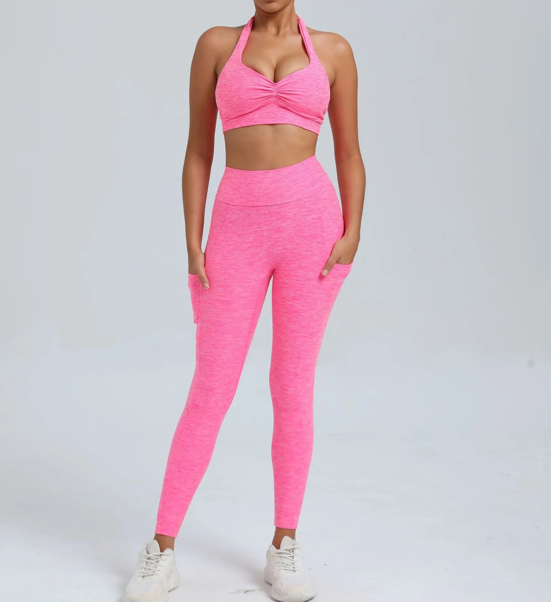 Fitness Suit Women Tracksuit Yoga Set Sportswear Workout Clothes Sports Bra High Waist Leggings Gym Clothing Sports Suits