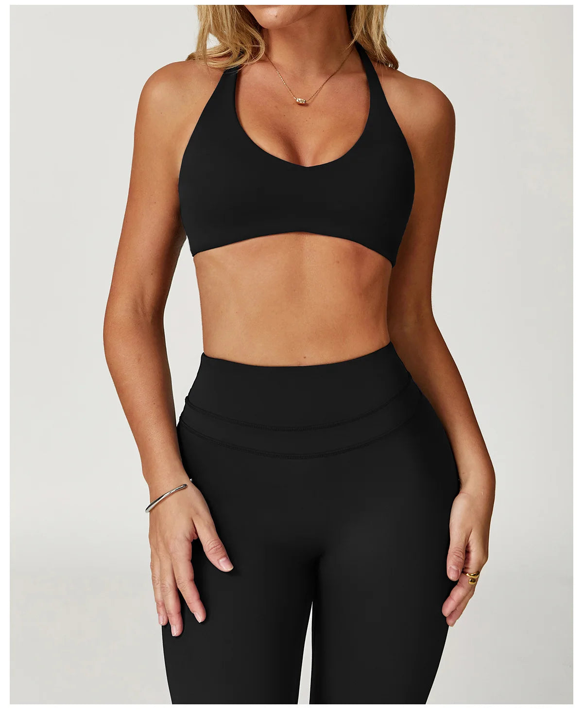 Sexy Backless Gym Sport Bra Sports Bra Anti-sweat Breathable Yoga Bra Shockproof Crop Top Fitness Top Push Up Workout Top Women