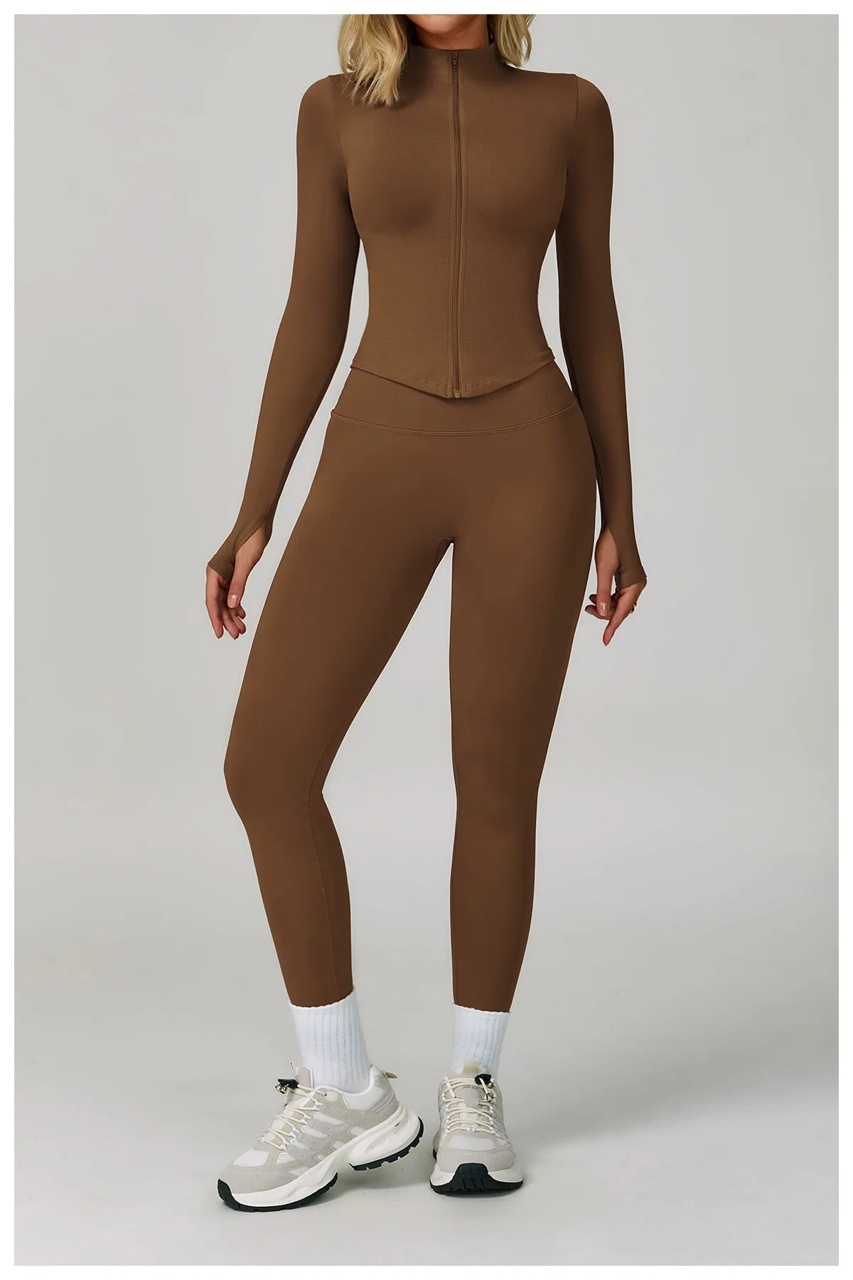 2/3PCS Yoga Suit Sports Set Women Tracksuit Gym Set Seamless Running Workout Set Push Up Long Sleeve Sports Jacket Yoga Clothing