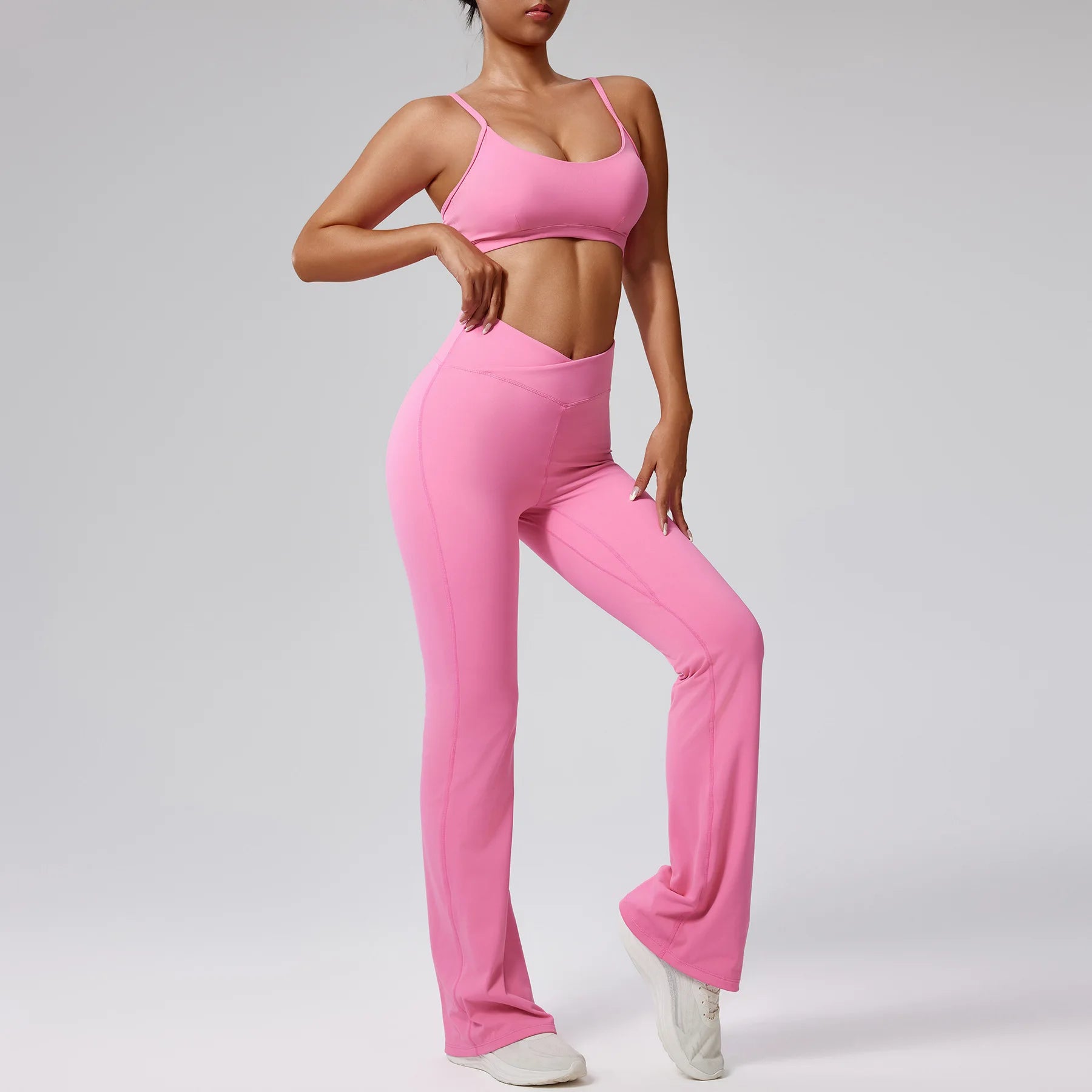 Women Tracksuit 2PCS Yoga Set Workout Clothes Sportswear Gym Clothing High Waist Leggings Fitness Bra Sports Suits Athletic Wear