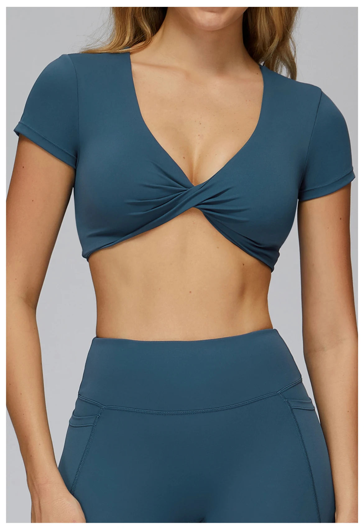 Yoga Top Women Sport T Shirts Fitness Clothes Workout Short Sleeve Top Yoga Shirt Gym Running Back Hollow Out Push Up Sport Top