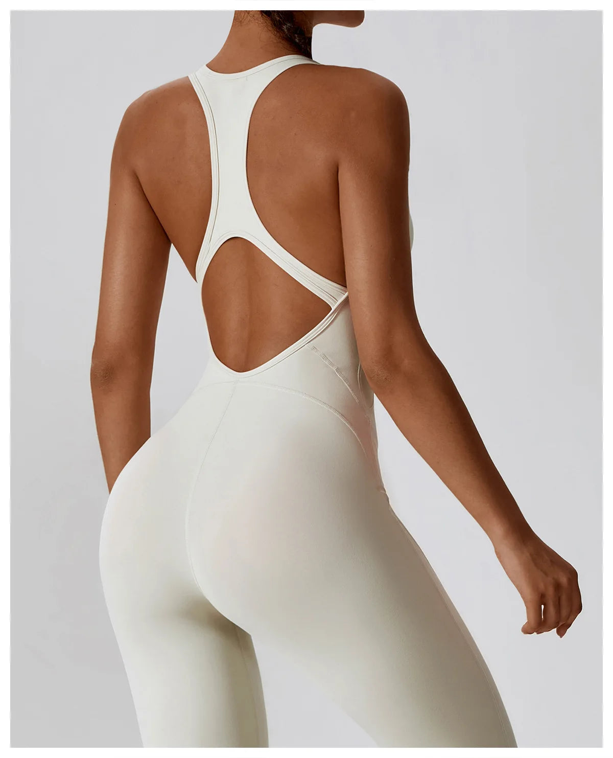 Open Back Jumpsuit for Women Workout Gym Romper Padded Yoga Set V Neck Gym Suit Backless Bodysuit Fitness Padded Gym Clothing