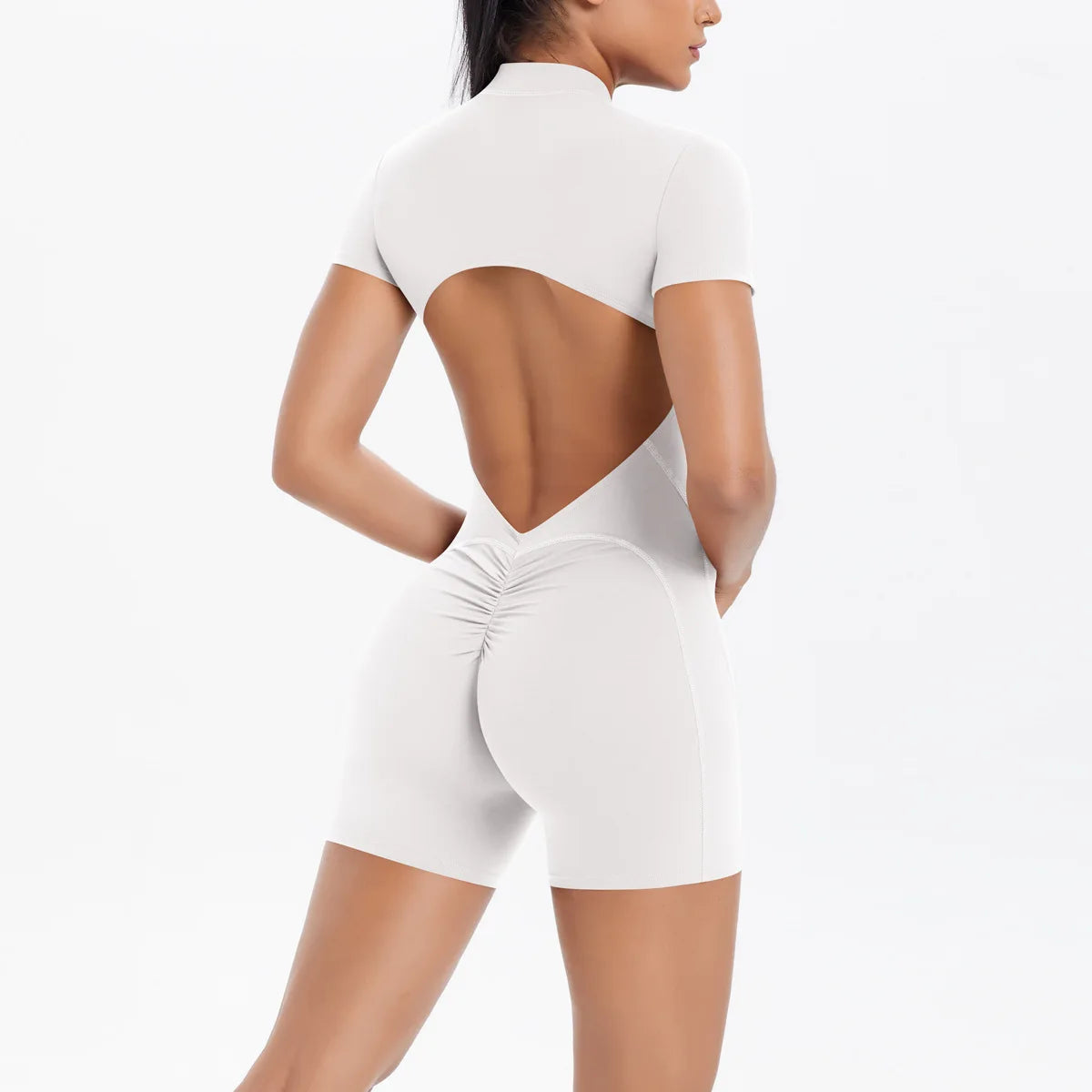 Gym Set Women Yoga Suit Sportswear Women Tracksuit Sports Jumpsuit Fitness Rompers Short Sleeves Push Up Set Workout Bodysuits