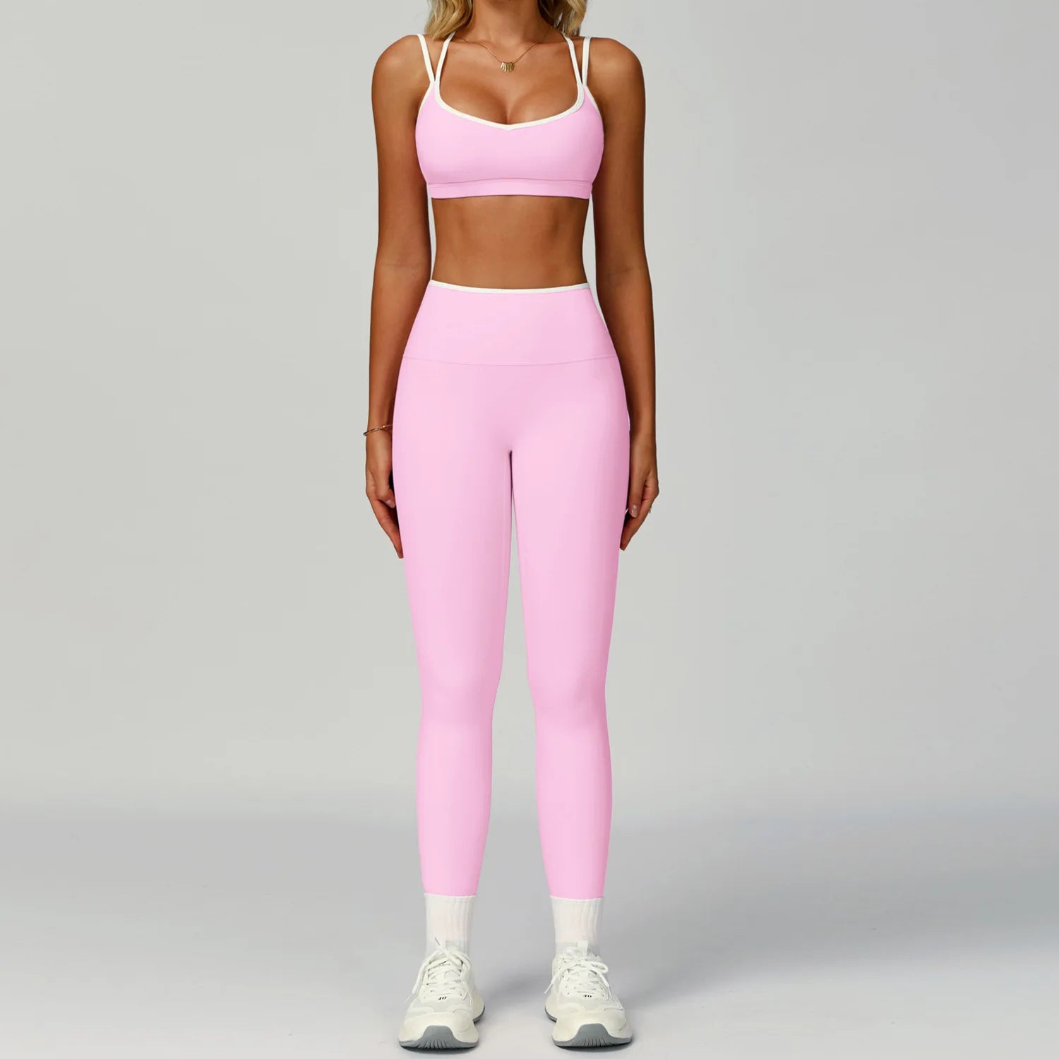 Gym Tracksuit Yoga Set 2 Pieces Workout Outfits Fitness Sportswear High Waist Leggings Sports Bra Athletic Wear Women Clothes
