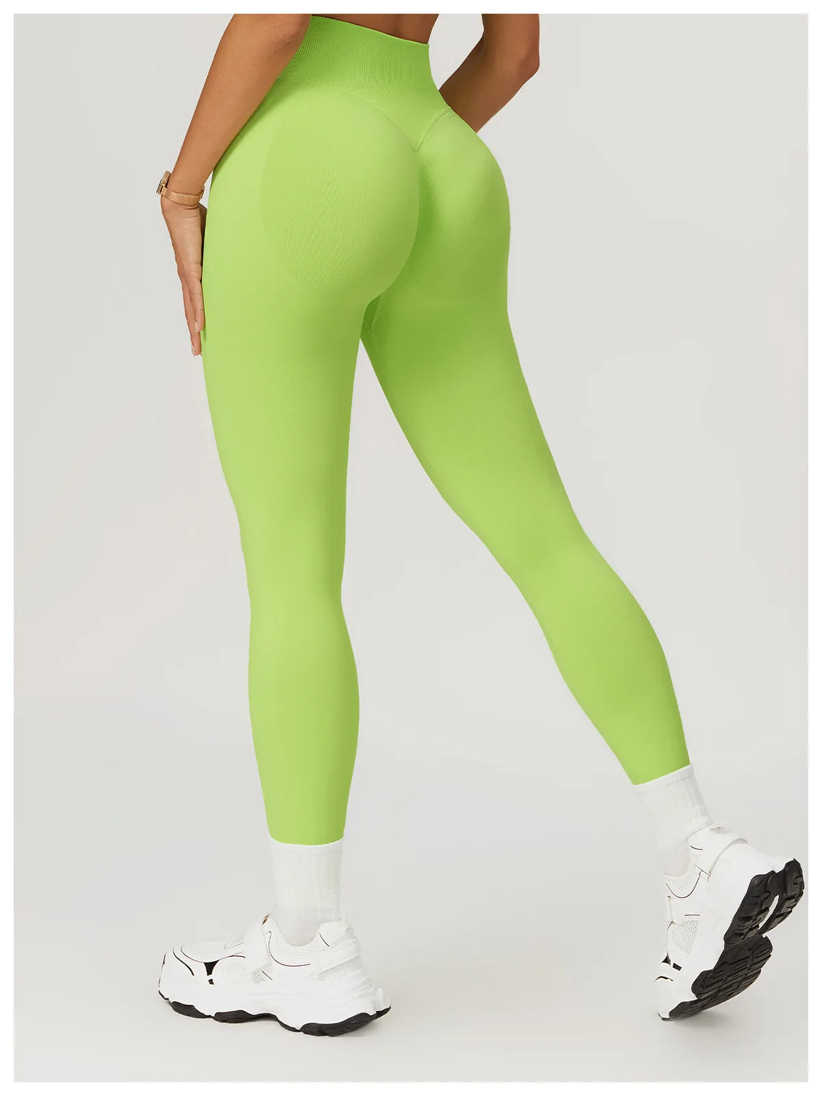 Seamless Fitness Leggings Women Sport High Waist Elastic Ribbed Yoga Leggings Gym Jogging Quick Dry Push Up Slim Pants Female