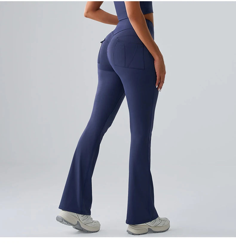 Sports Leggings Women Flares Leggings High Waist Tights Scrunch Butt Yoga Flares Pants Push Up Gym Leggings Women Yoga Clothes