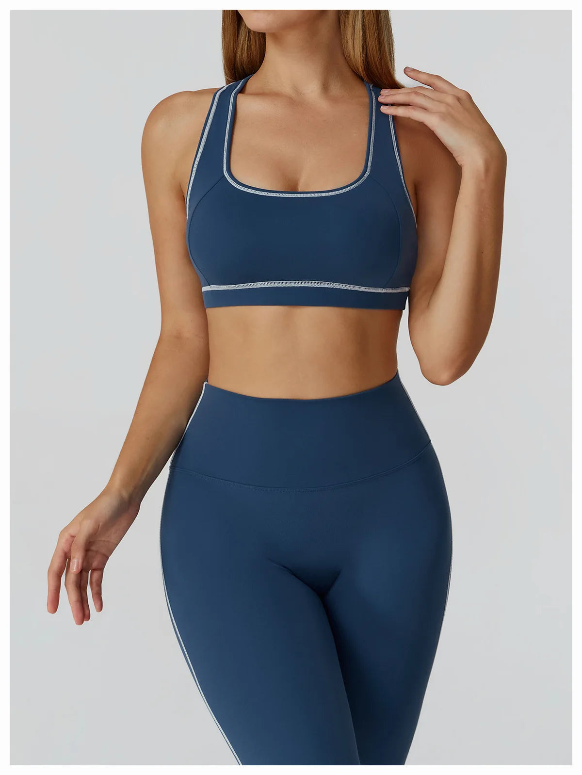 Fitness Top Women Breathable Sports Bra Anti-Sweat Yoga Bra Shockproof Crop Top Push Up High Strength Sport Bra Gym Workout Top