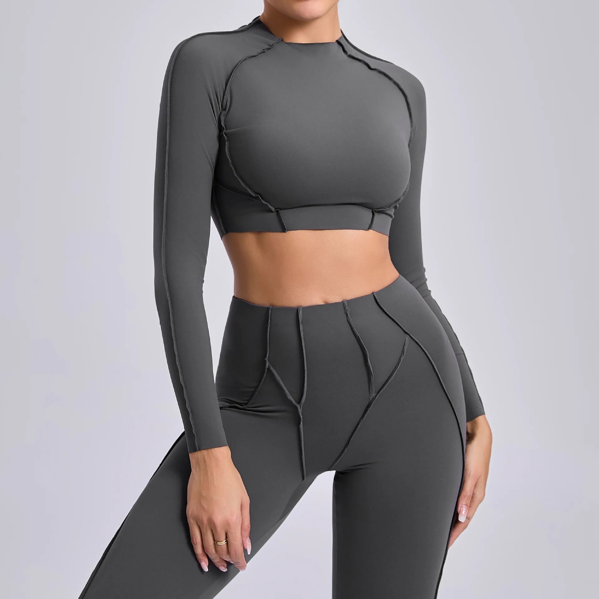 Long Sleeve Workout Top Gym T-shirt Pilates Clothes Women Active Wear Sports Shirt Elastic Fitness Yoga Clothing Running Shirts