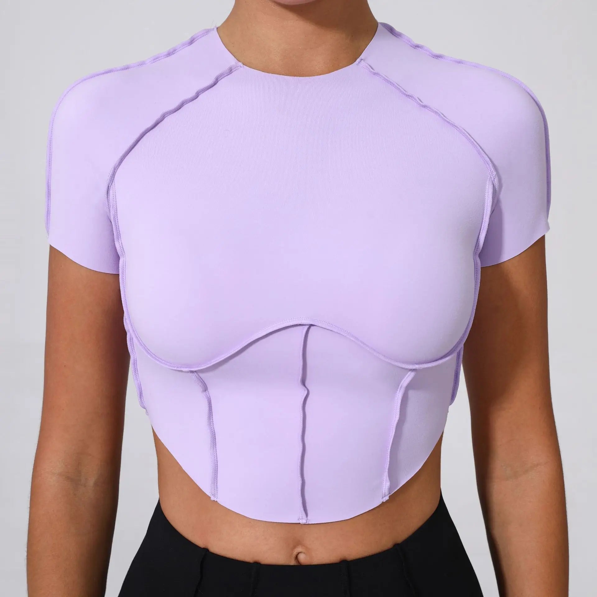 Women Yoga Top Line Sport T Shirts Fitness Clothes Short Sleeve Push Up Yoga Shirt Gym Top Running Active Wear Workout Sport Top