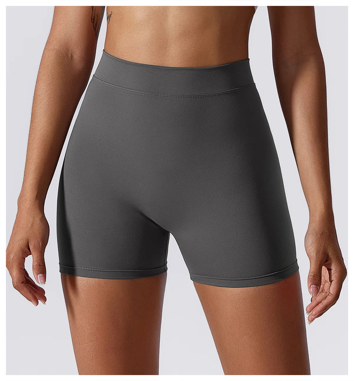 Women Yoga Shorts High Waist Scrunch Butt Lifting Comfort Fitness Gym Tights Squat Proof Naked Feel V-shaped Back Sports Shorts