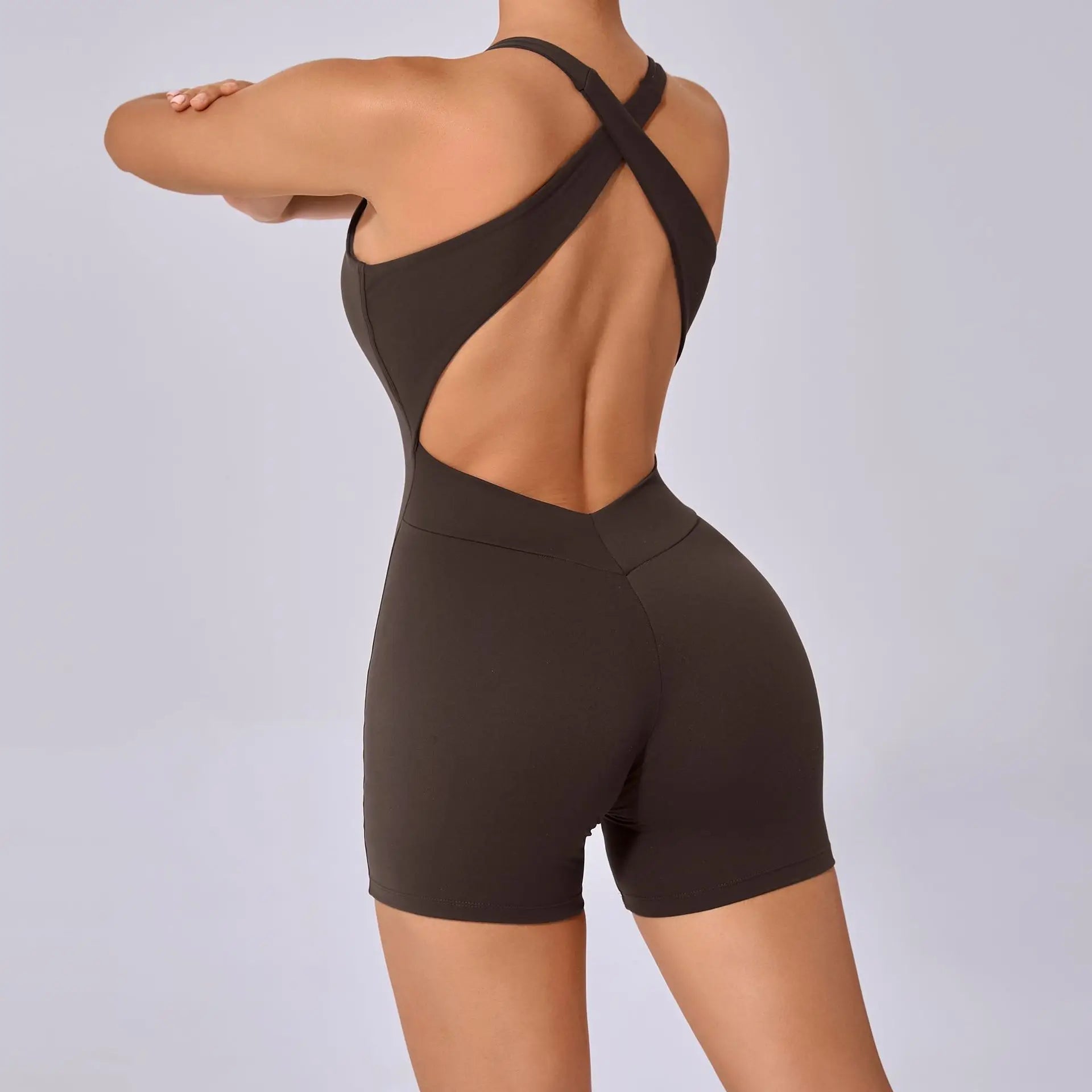 Yoga Bodysuit Women's Jumpsuits Yoga Set Gym Clothes Fitness Suit Push-up Workout Tracksuit Dance Fitness Bodysuit Athletic Wear