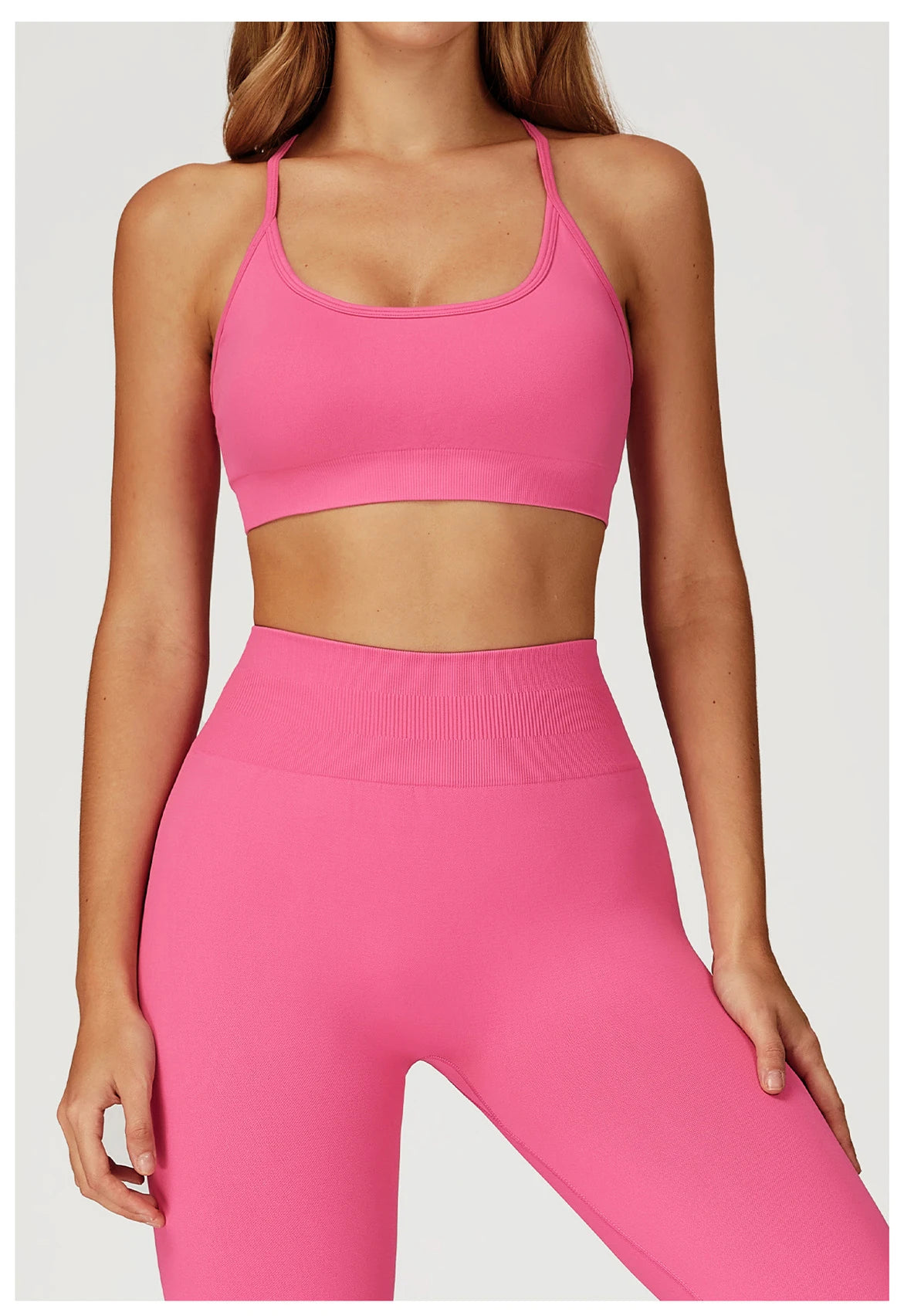 Breathable Sports Bra Anti-Sweat Fitness Top Women Yoga Bra Crop Top Push Up High Strength Sport Bra Seamless Gym Workout Top