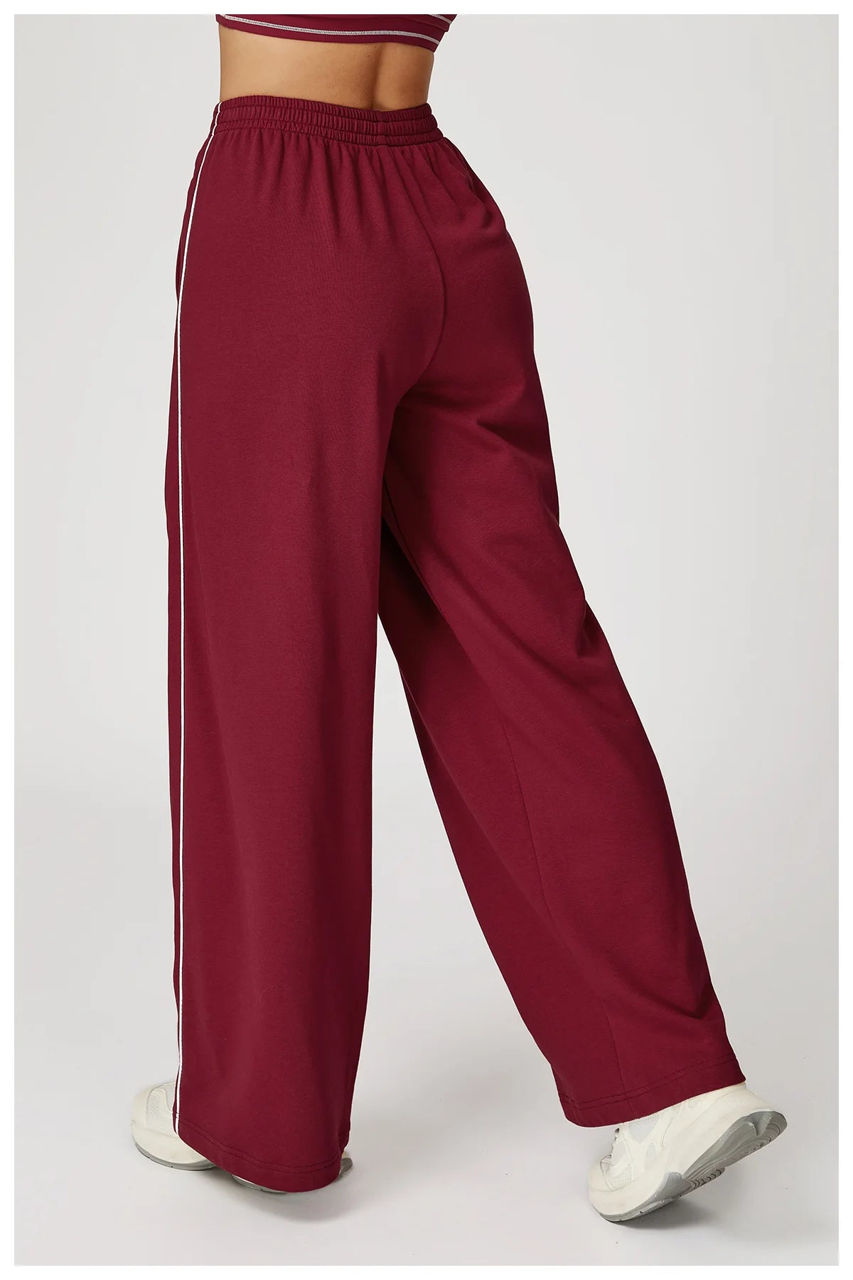 Color Blocking Sports Sweatpants Women Yoga Pants Loose High Waisted Straight Leg Sweatpants With Pockets Outdoor Fitness Pants