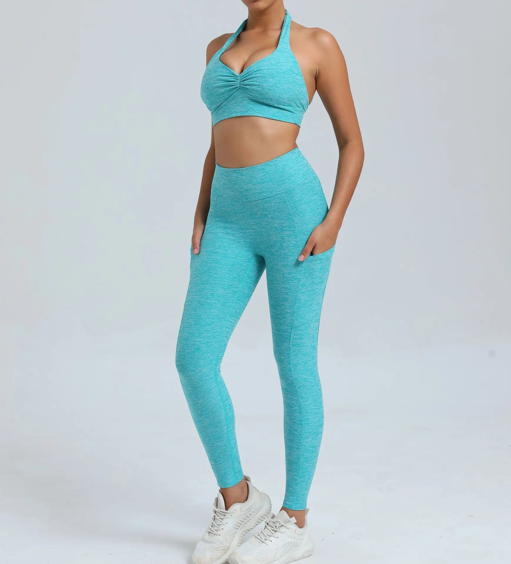 Fitness Suit Women Tracksuit Yoga Set Sportswear Workout Clothes Sports Bra High Waist Leggings Gym Clothing Sports Suits