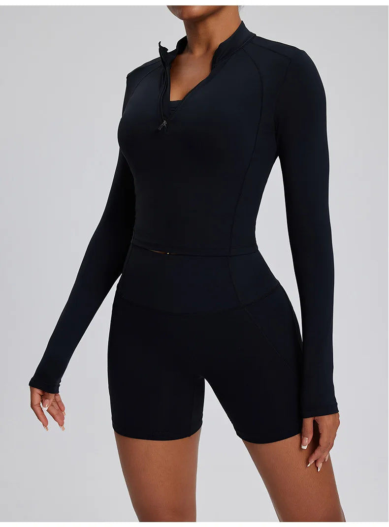 2PCS Yoga Suit Gym Set Women Clothes Running Tracksuit Workout Long Sleeve High Waist Bell-bottoms Sports Shirt Yoga Clothing