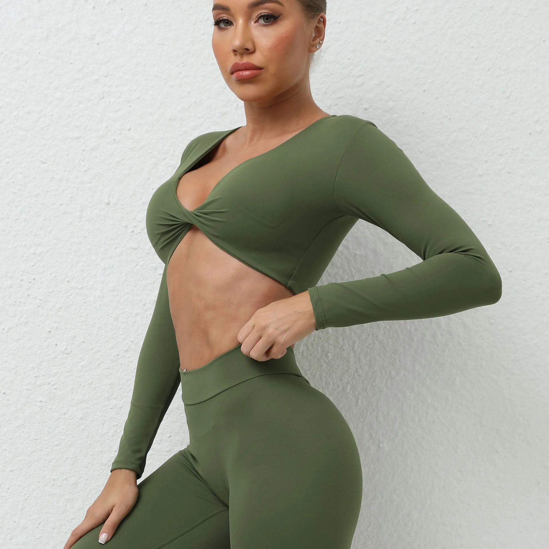 Women's Shirt Crop Top Fitness Shirts Gym Running Workout Long Sleeve T-shirt Sexy Sports Top Woman Yoga Tops Push Up Activewear