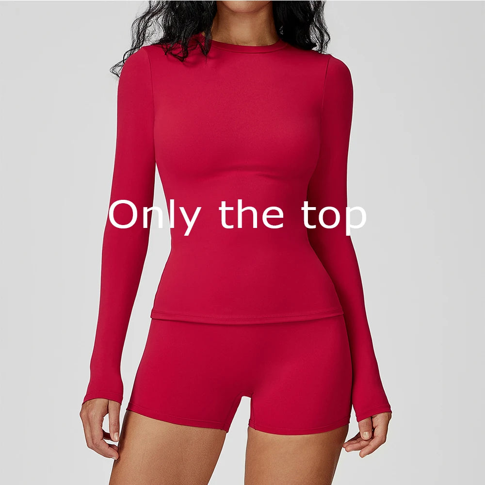 Yoga Shirts For Women Long Sleeve Fitness Running Push Up Gym Shirts Female Workout Breathable High Elastic Sports Top