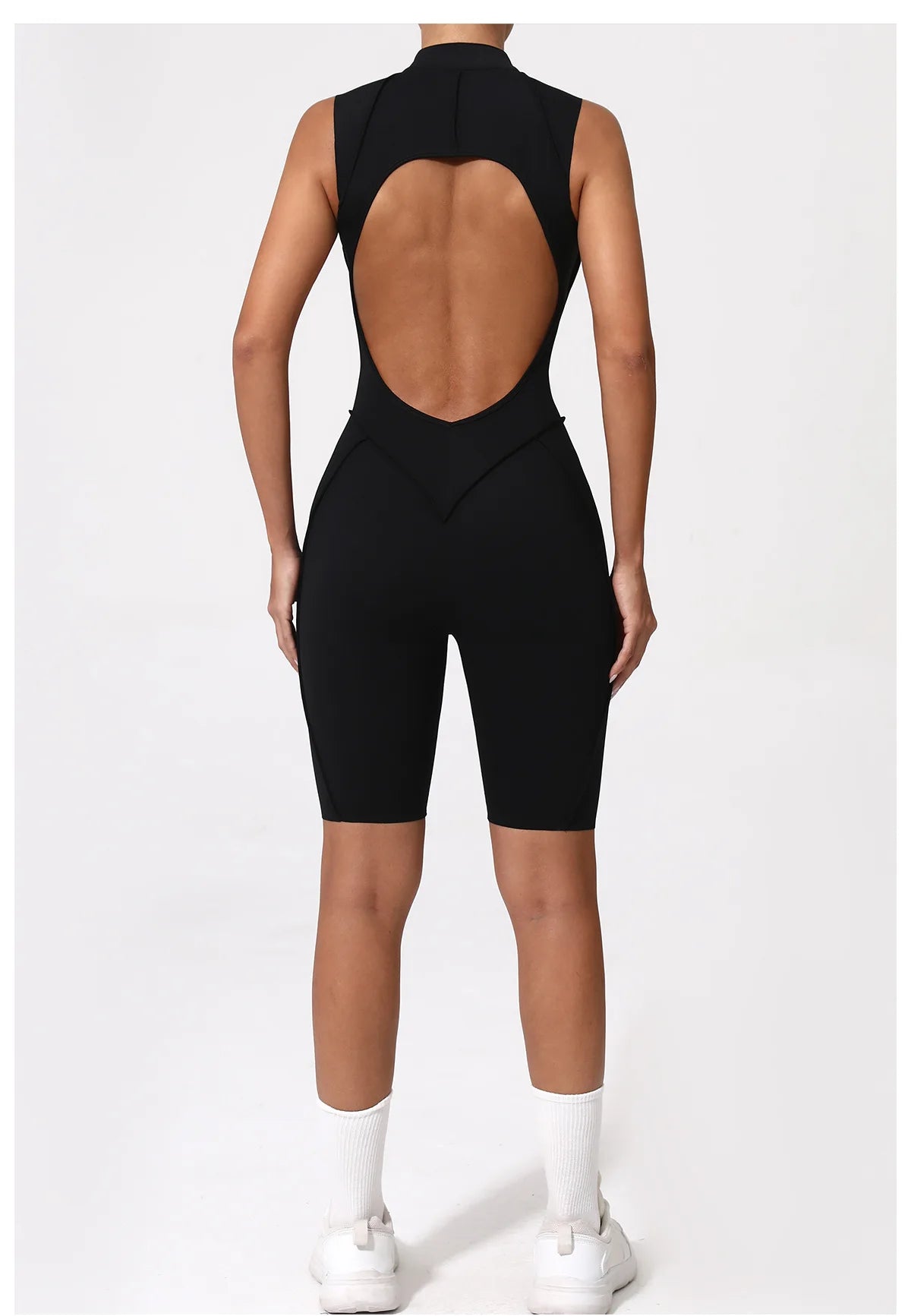 Zipper Jumpsuit Women's Fitness Suit Short Sets Sports Overalls for Woman Tracksuit Yoga Clothing Gym Workout Clothes Sportswear