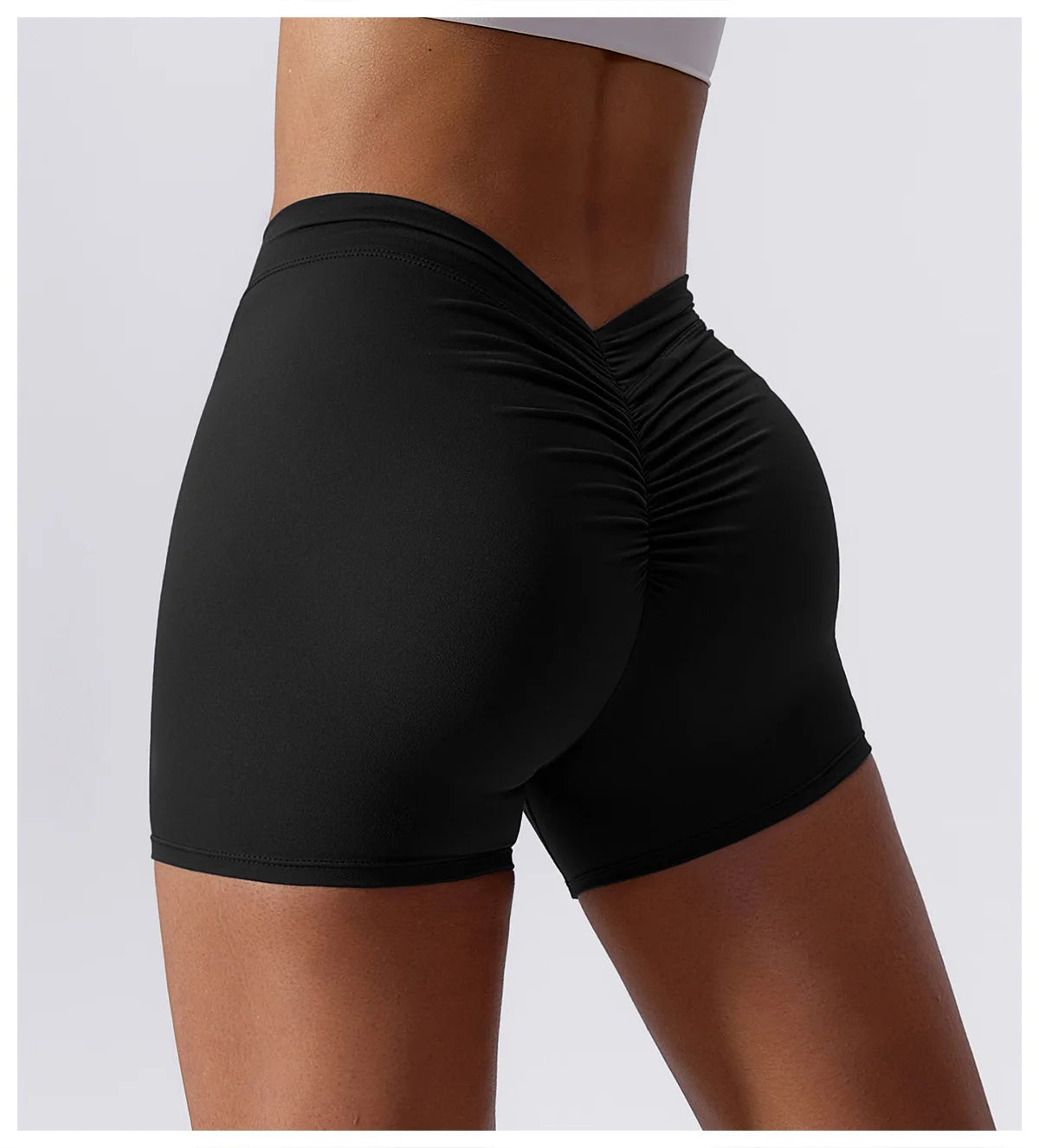 Women Yoga Shorts High Waist Scrunch Butt Lifting Comfort Fitness Gym Tights Squat Proof Naked Feel V-shaped Back Sports Shorts