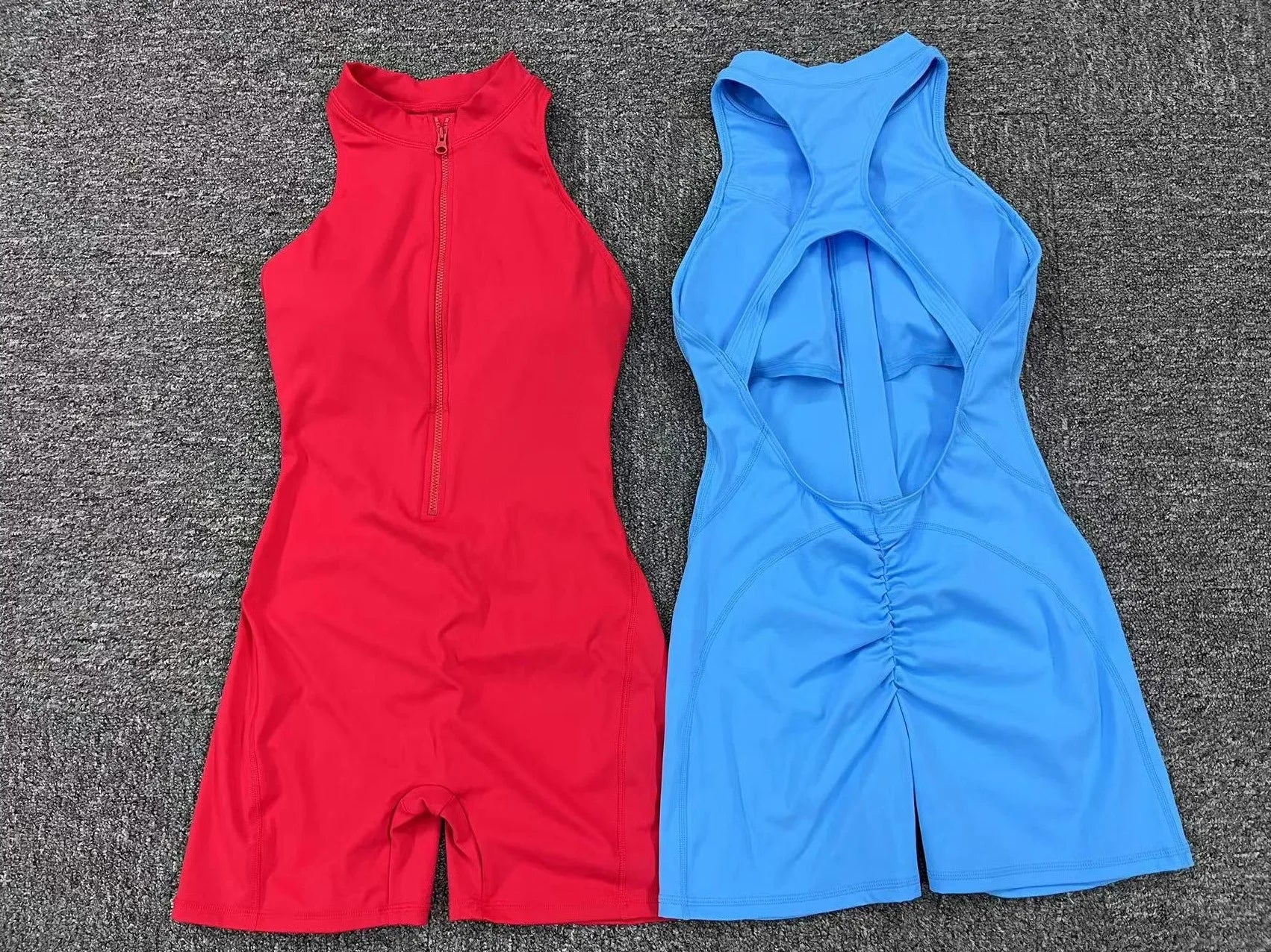 Women's Jumpsuit Fitness Suit Gym Rompers Sports Overalls for Woman Tracksuit Yoga Clothing Zipper Workout Set Sportswear