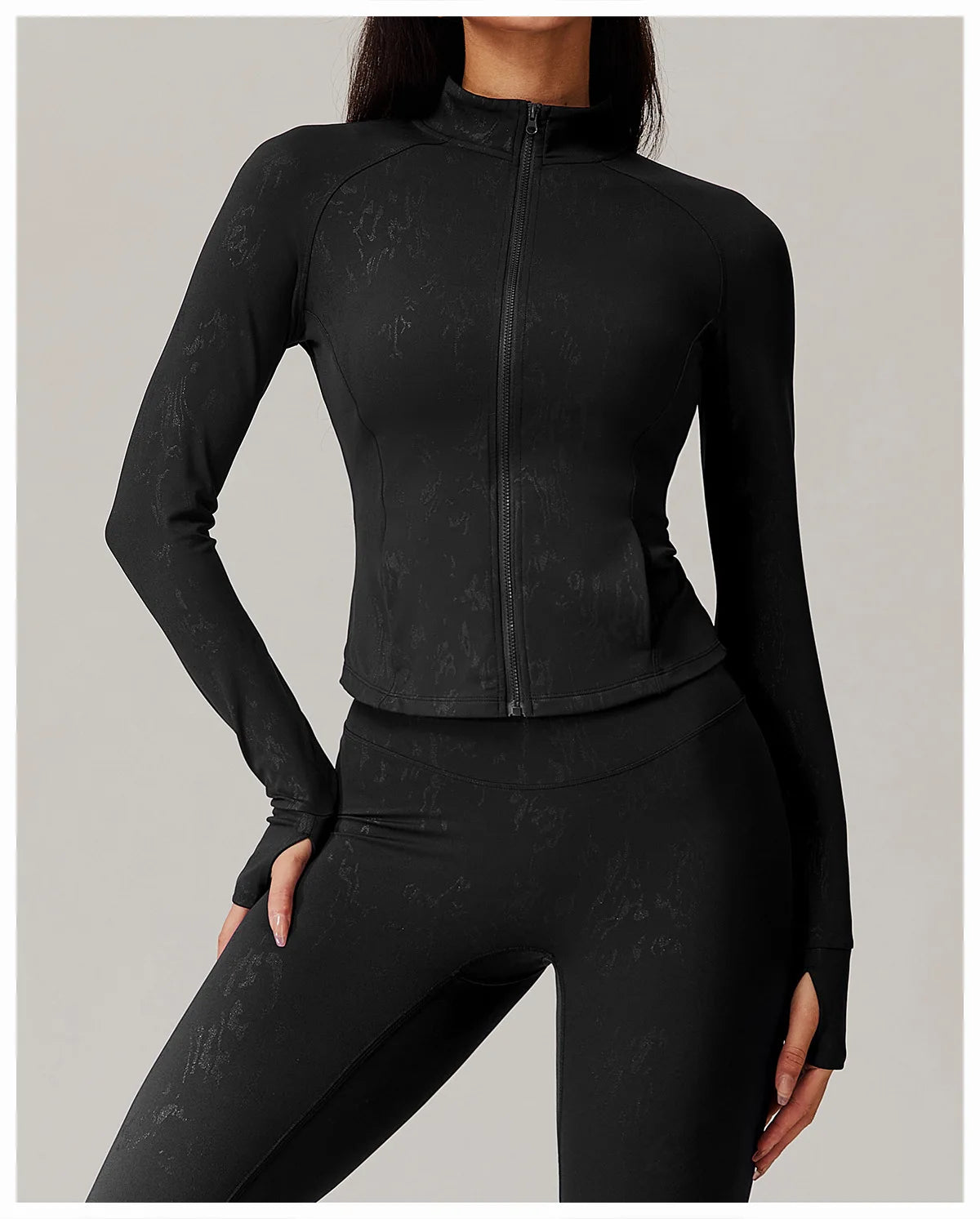 Zipper Jacket Women Yoga T-shirts Crop Tops Solid Sports Top Long Sleeve Running Shirts Sexy Quick Dry Fitness Gym Sport Wear