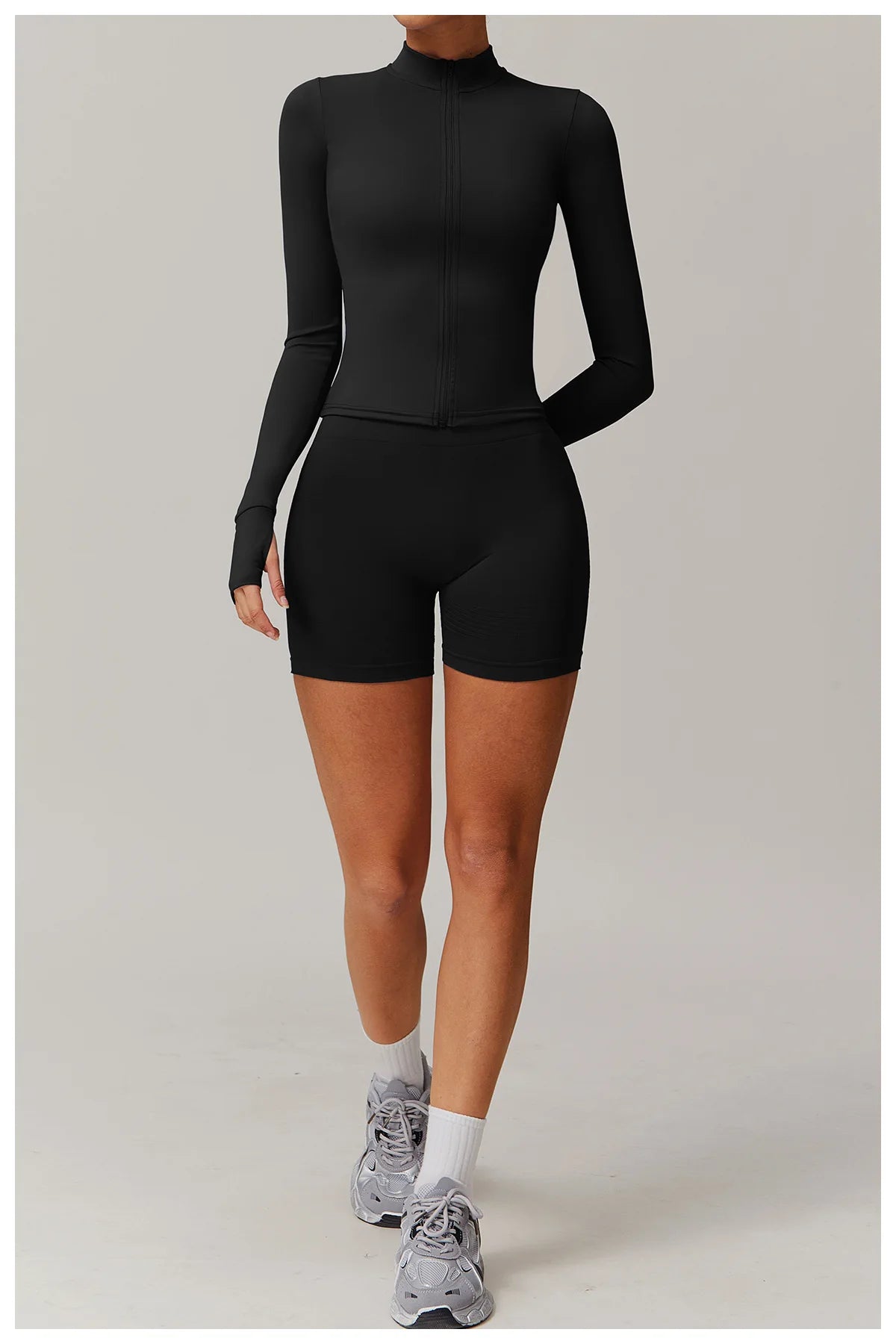 Zipper Yoga Shirts For Women Jacket Long Sleeve Fitness Running Gym Clothes Workout Dry Fit Breathable High Elastic Sports Top