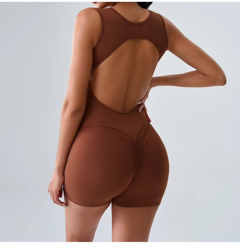 Women Rompers Tummy Control Butt Lifting Sports Shapewer Fitness Sports Bodysuit Yoga Suit Women's Gym PushUp Workout Clothes