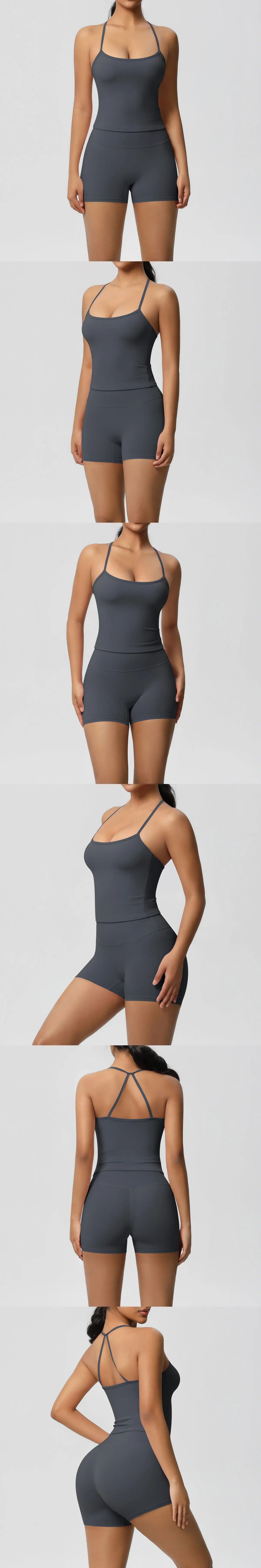 Yoga Sport Set Women Seamless Crop Top Bra Shorts Yoga Set Comfort Elastic Sportsuit Workout Outfit Fitness Gym Clothes