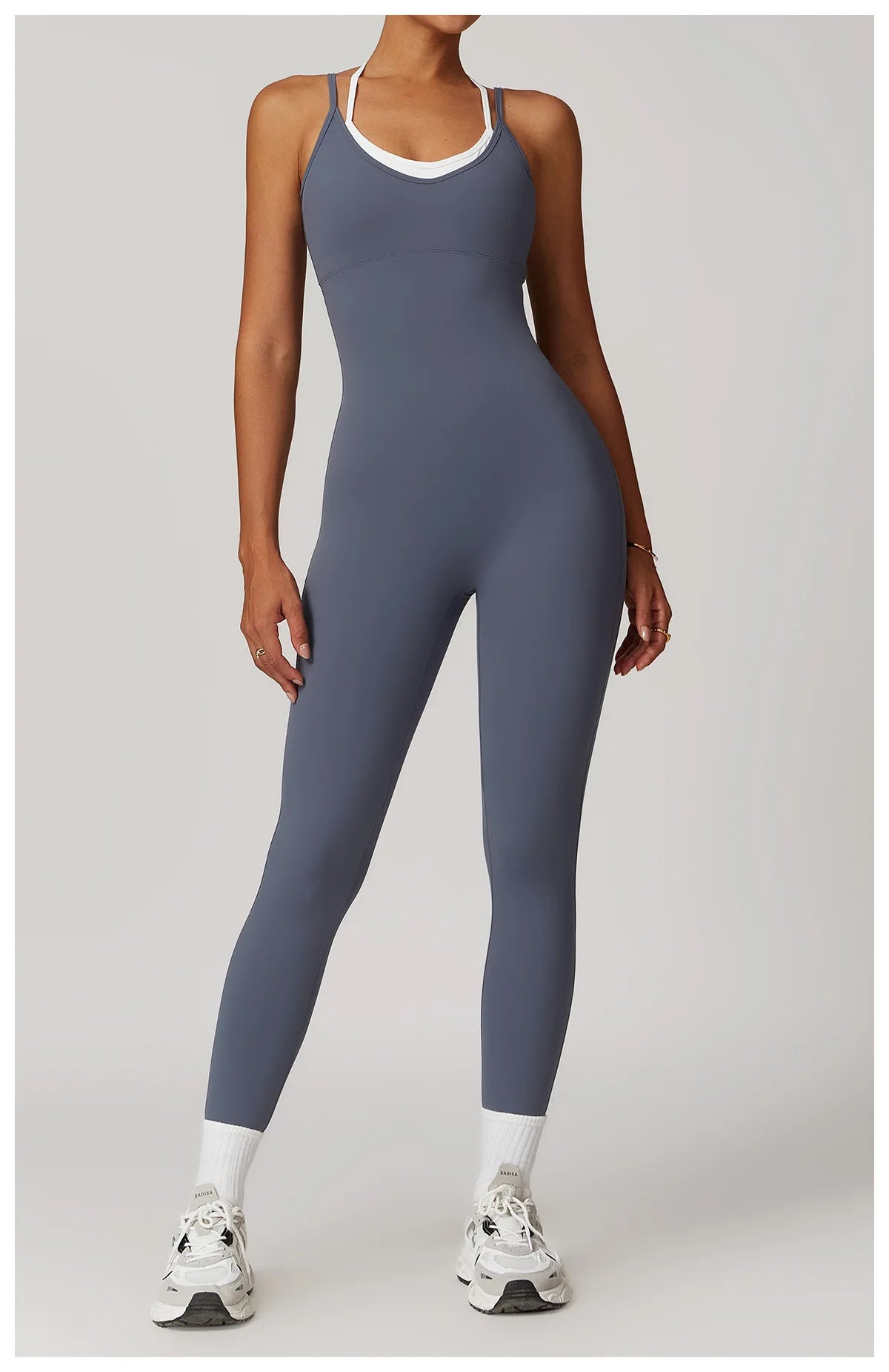 Color Blocked Jumpsuit Gym Set Women Yoga Suit Back Cross Sportswear Women Sports Jumpsuit Fitness Rompers Workout Bodysuits