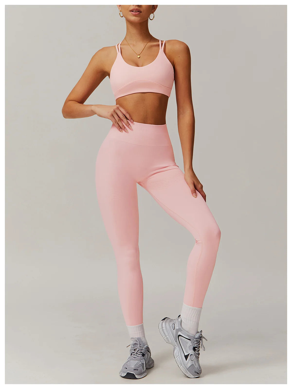 Women Yoga Suit 2PCS Sports Set Quick-Drying Gym Set Women Tracksuit Running Bra Workout Long Sleeve Sports Shirt Yoga Clothing